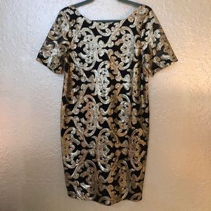 The limited Gold embellishment shift dress